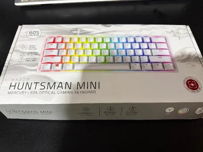 Teclado Gamer Razer Huntsman Mini Mercury White 60% RGB