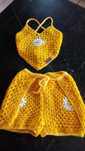 2 conjunto infantil moda praia