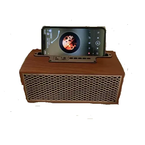 Caixa de Som Radio Retrô Vintage Bluetooth  Rádio FM e Suporte para Celular Presente