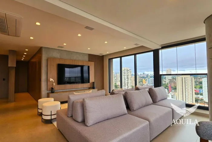 APARTAMENTO MOBILIADO NO ÍCONE PLANETA - 151 m² - 03 SUÍTES - SALA 2 AMBIENTES - 03 VAGAS