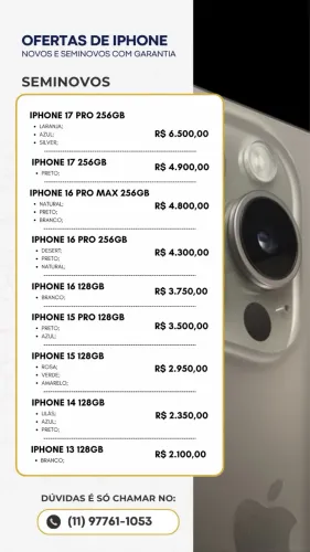 iPhones seminovos a venda