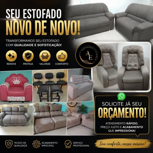 Fabricação e reforma de estofados