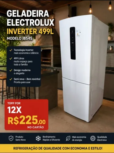 Geladeira inverter 499 litros bem novinha inverse modelo IB54S WHATSAPP *