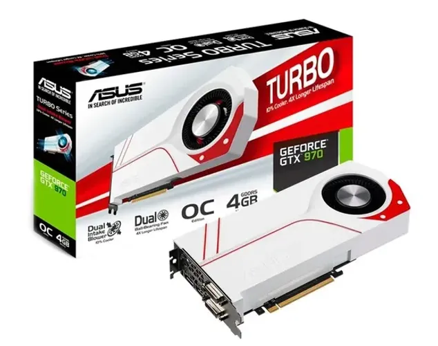 Placa de Vídeo ASUS GeForce GTX 970 Turbo OC 4GB GDDR5 (Em Ótimo Estado!)