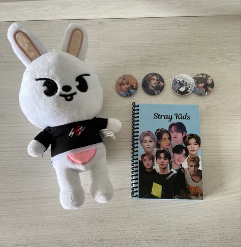 Stray Kids (leebit, broches e caderno)