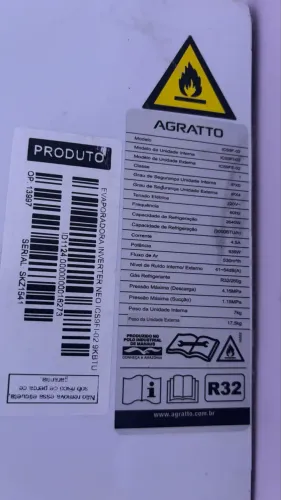Ar condicionado Agratto 9mil BTUs
