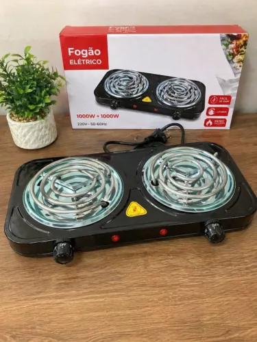 FOGÃO ELÉTRICO 2 BOCAS - PRÁTICO E POTENTE