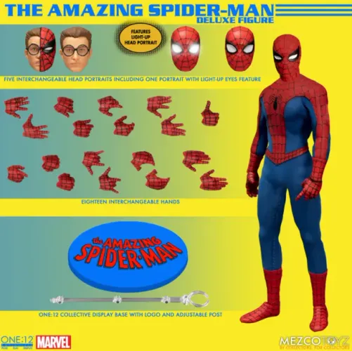 Boneco Homem Aranha The Amazing Spider Man Deluxe Mezco One:12 Novo na Caixa LEIA