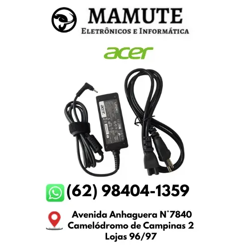 Fonte Carregador Notebook Acer Ultra Aspire 3 Pino Fino A315-23 N18q13 19V