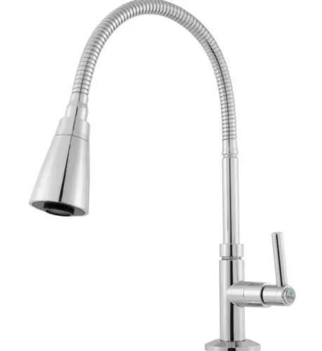TORNEIRA COZINHA FLEXIVEL COM AREJADOR CROMADO - BANCADA