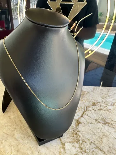 Cordão elo grumet ouro 18k