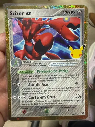 SCIZOR EX 108/115 carta Pokémon 30 anos