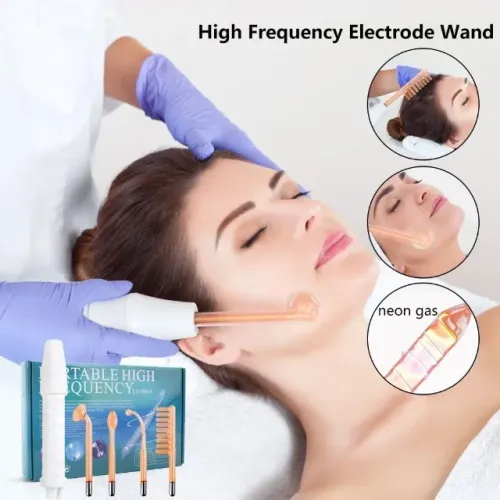Aparelho Alta Frequência Portátil Para Limpeza De Pele Tratamento Facial e Capilar