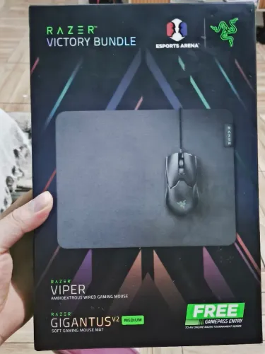 Kit Gamer Razer Viper + Mousepad Gigantus V2 (Original) - Ótimo estado