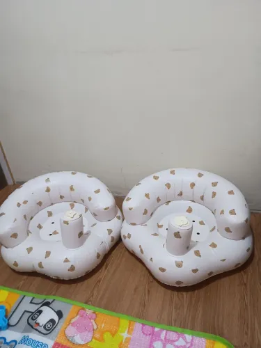 Sofá inflável para bebê portátil dobrável em PVC assento multifuncional prático pra banho