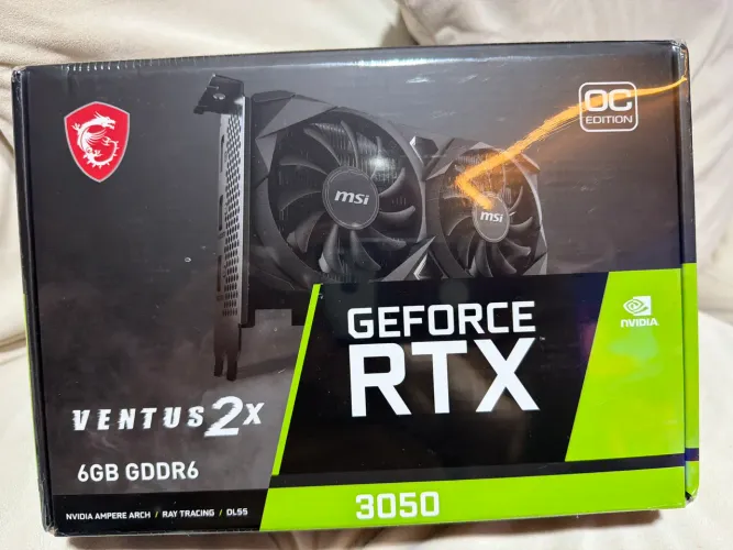 Placa de Vídeo MSI RTX 3050 Ventus 2X OC NVIDIA GeForce, 6GB GDDR6, 96-bit - G3050V2X6C