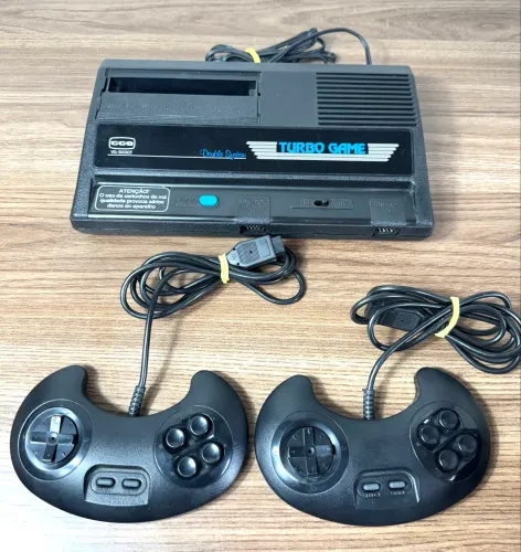 Turbo game 2 controles originais + 7 cartuchos 