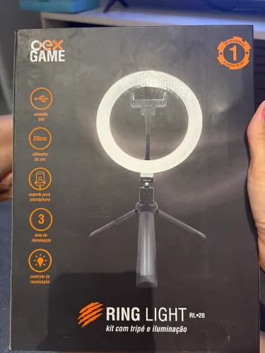 Kit Ring Ligth Rl 20 com tripé e iluminação