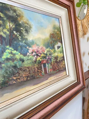 Quadro Óleo sobre Tela - Horto Florestal da Gávea - Cely Steenhagen (1990)