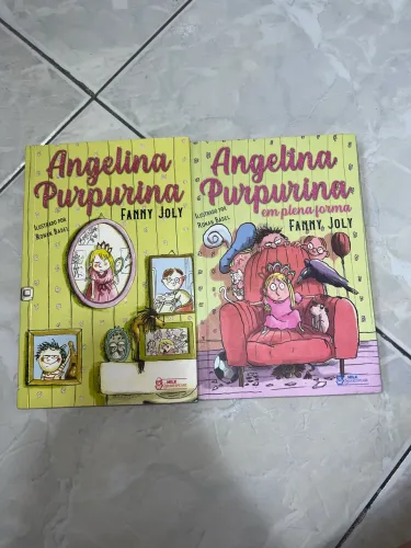 Kit livros Angelina Purpurina Vol. 1 e 2 - nunca lidos, ótimo estado