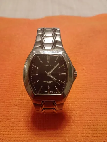 Relógio Orient gb551017 em aço inoxidável prata fosforescente item de colecionador