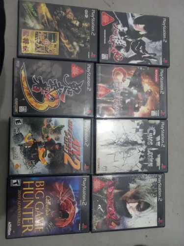 Lote com 8 jogos ps2 usado