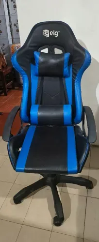 Cadeira Gamer Syrax - ELG (Preta e Azul)
