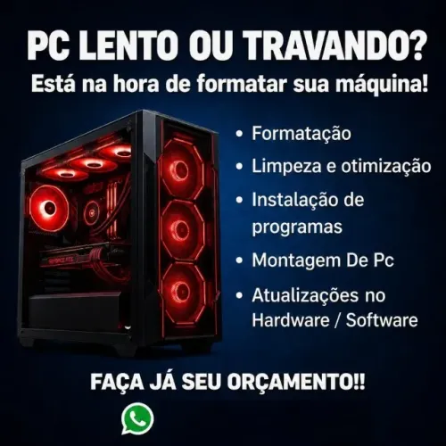 SUPORTE PARA COMPUTADORES E NOTEBOOKS - FORMATACAO, UPGRADE, PC GAMER