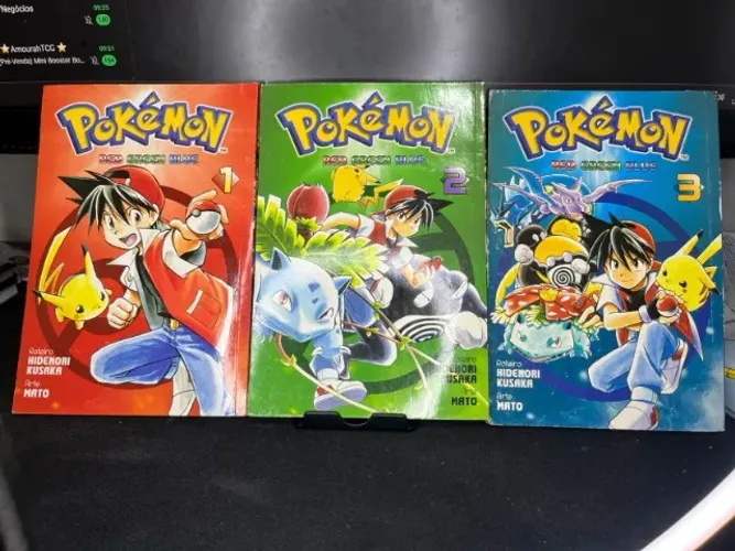 Mangás Pokémon Adventures: Red, Green & Blue (Volumes 1, 2 e 3)