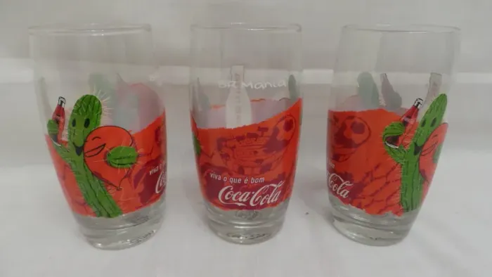 COPOS ANTIGOS DA COCA COLA LOTE DE 3 UNIDADES