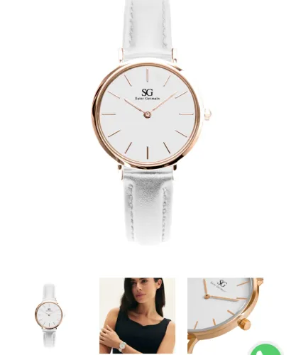 Relógio Queens Rose Gold feminino pulseira branca