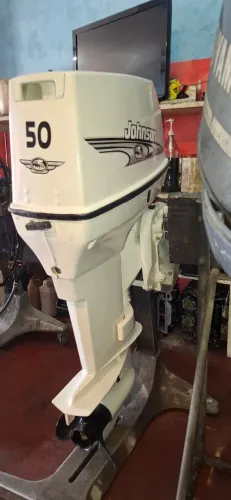 MOTOR DE POPA 50HP JOHNSON 2T PARTIDA ELÉTRICA COMANDO A DISTÂNCIA COMPLETO