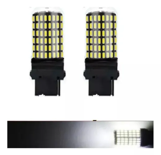 Par Lâmpada LED T25 144 Leds Canbus 1 Polo Ré Carro