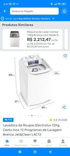 Máquina de lavar roupa