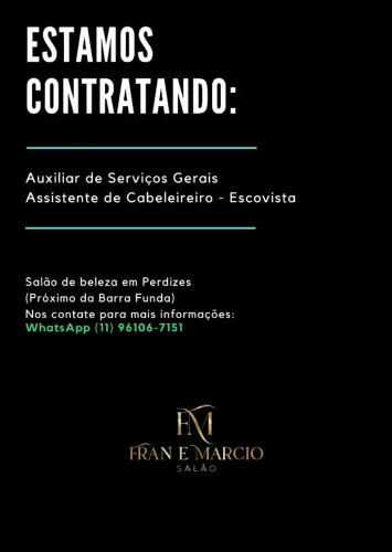Auxiliar de serviços Gerais e Assistente Escovista de cabeleireiro