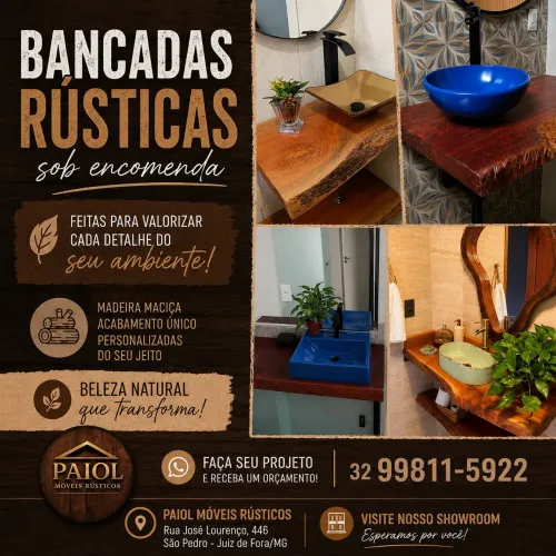 Bancadas Rústicas sob encomenda