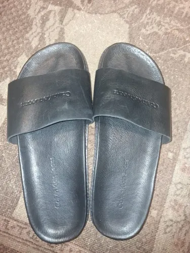 Chinelo de Couro Calvin Klein