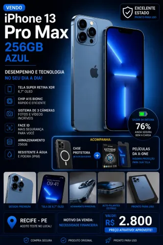 iPhone 13 Pro Max 256GB Azul