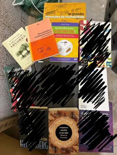 Livros de ciência, física e matemática