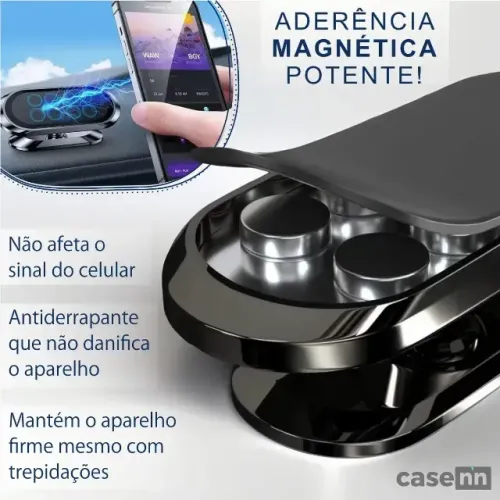 Suporte Veicular Magnético P/ Celular Gps Imã Potente