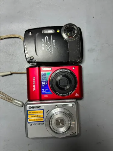 Kit lote 3 Câmeras Digitais para conserto ou peças