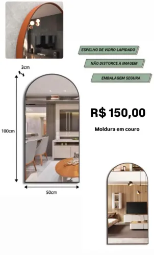 Espelho novo e lacrado Mudança de país