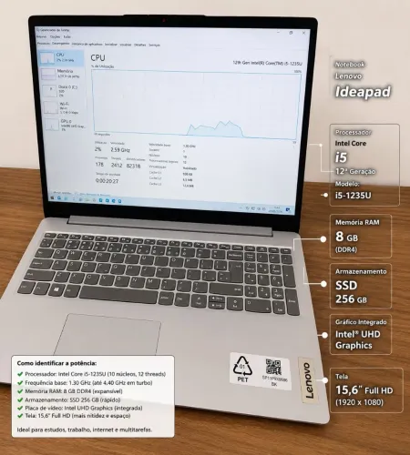 Notebook Lenovo ideapad1i <br>? Modelo: IdeaPad 1i