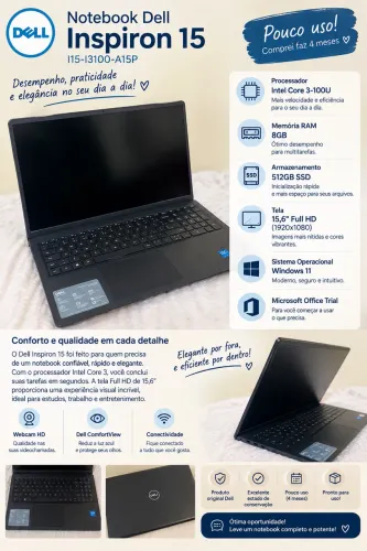 Noteboook Dell inspiron15