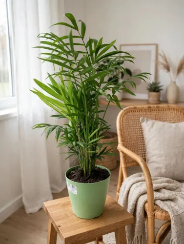 Planta chamaedorea ar mais puro