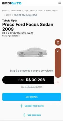 Ford Focus Sedan 2.0 16v/2.0 16V Flex 4P Aut. 2009