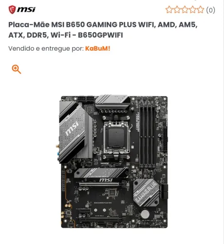 Placa Mae MSI B650 GAMING PLUS WIFI, AMD AM5 ATX