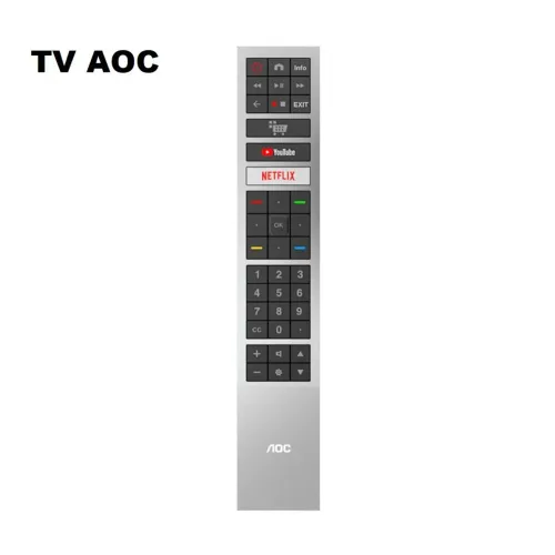 Controle Remoto Compativel Com Tv Aoc Smart 4k Prata Novo Promoção
