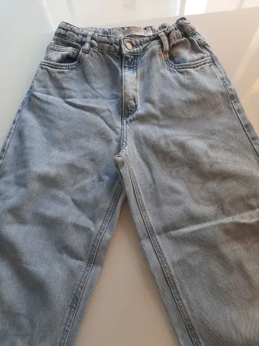 Calça jeans azul com borboletas infantil menina 9/10 anos viagem férias mala