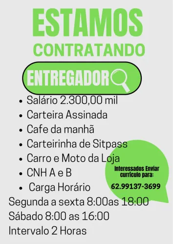 Motorista Entregador de mercadoria e pet
